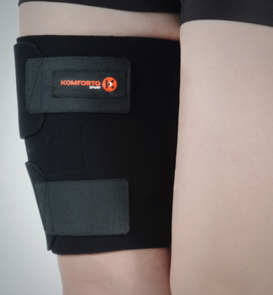 Orth&egrave;se de compression pour la cuisse avec pastille ferme